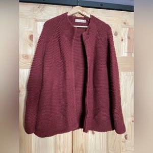 NWOT Chunky knit cotton/ wool cardigan